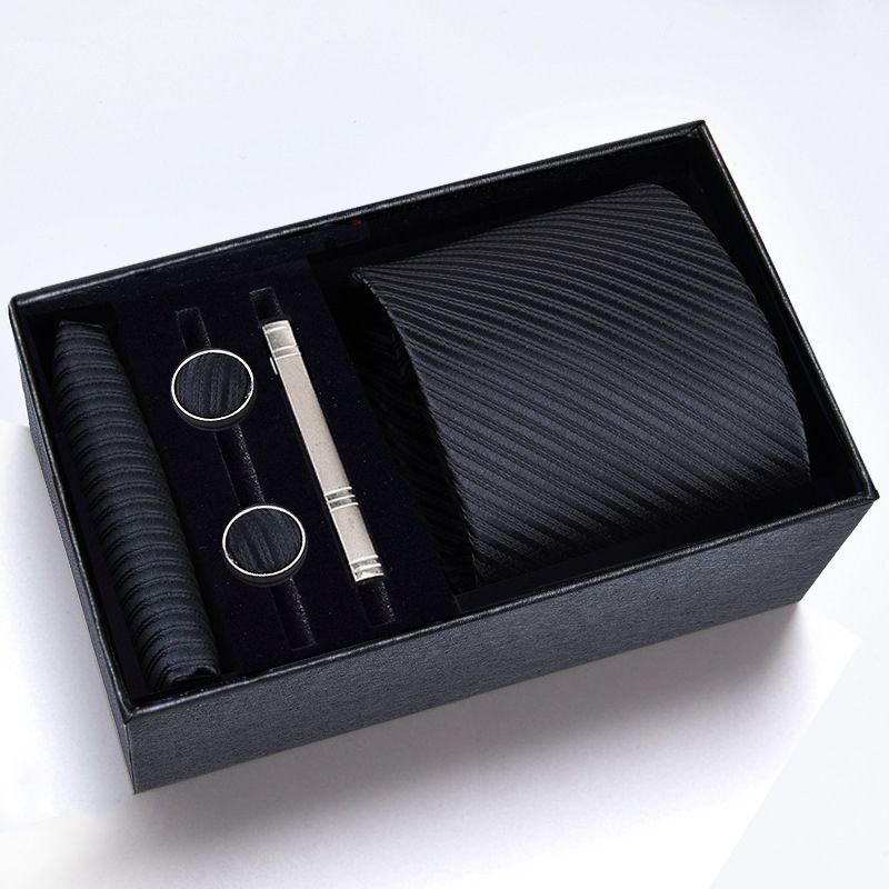 Fine Ribbed Stripe Black