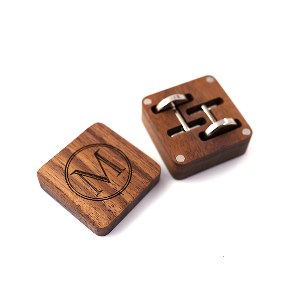 Premium Wooden Cufflink Gift Box