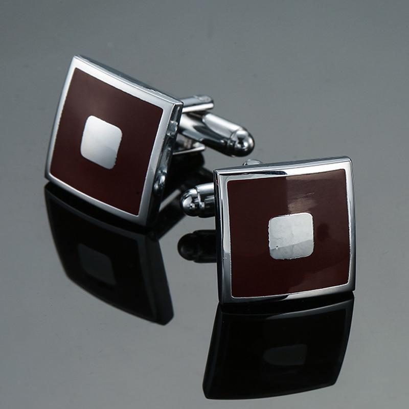 Burgundy Maroon Square Cufflinks