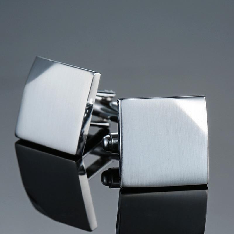 Premium Brushed Satin Silver Cufflinks