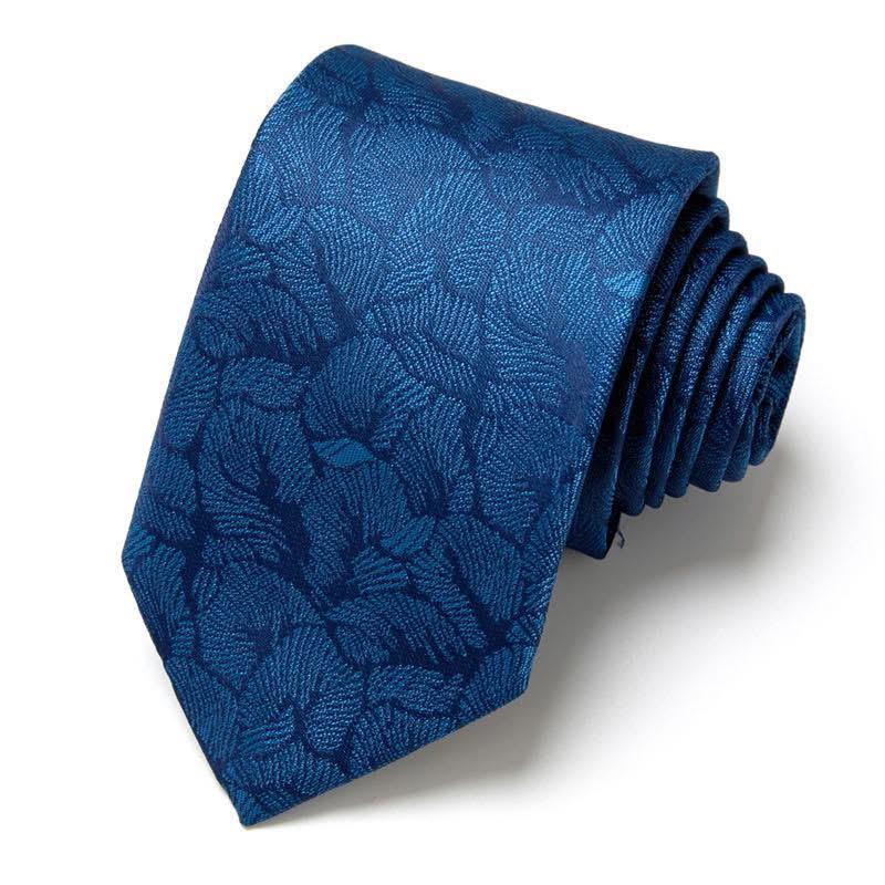 Blue Floral Jacquard Tie