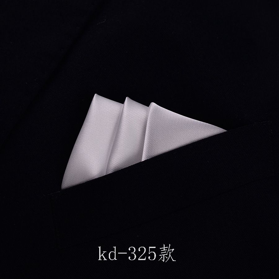 Solid White Satin Pocket Square