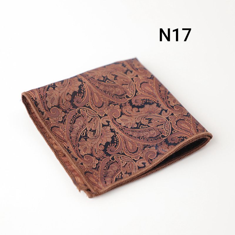 Copper Paisley Pattern Pocket Square
