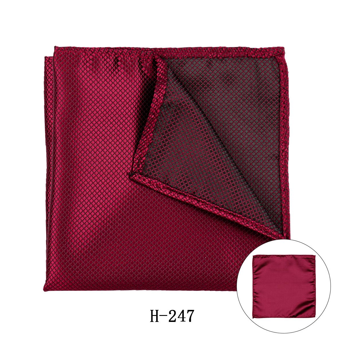 Solid Maroon Textured Pocket Square